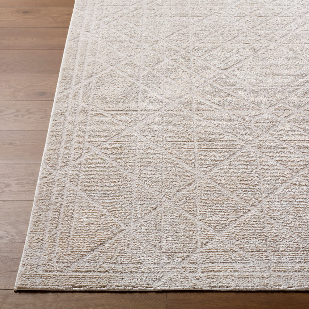 La Luna Off-White Machine Woven Rug - front