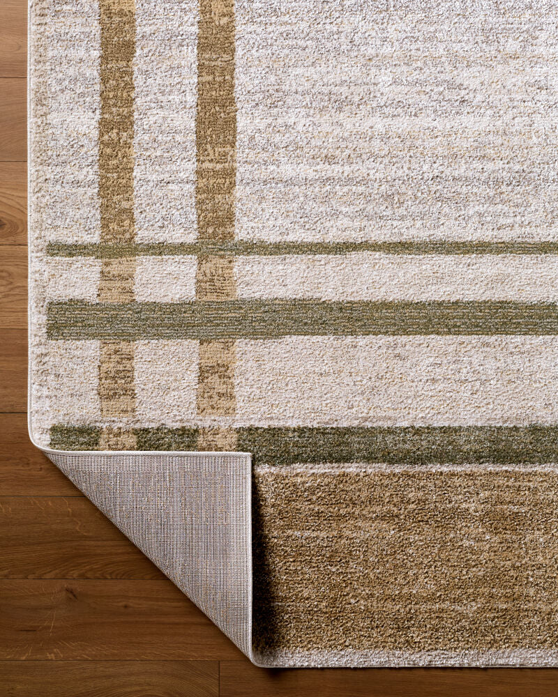 La Luna Dark Brown/Taupe Machine Woven Rug LUU-2314 - fold