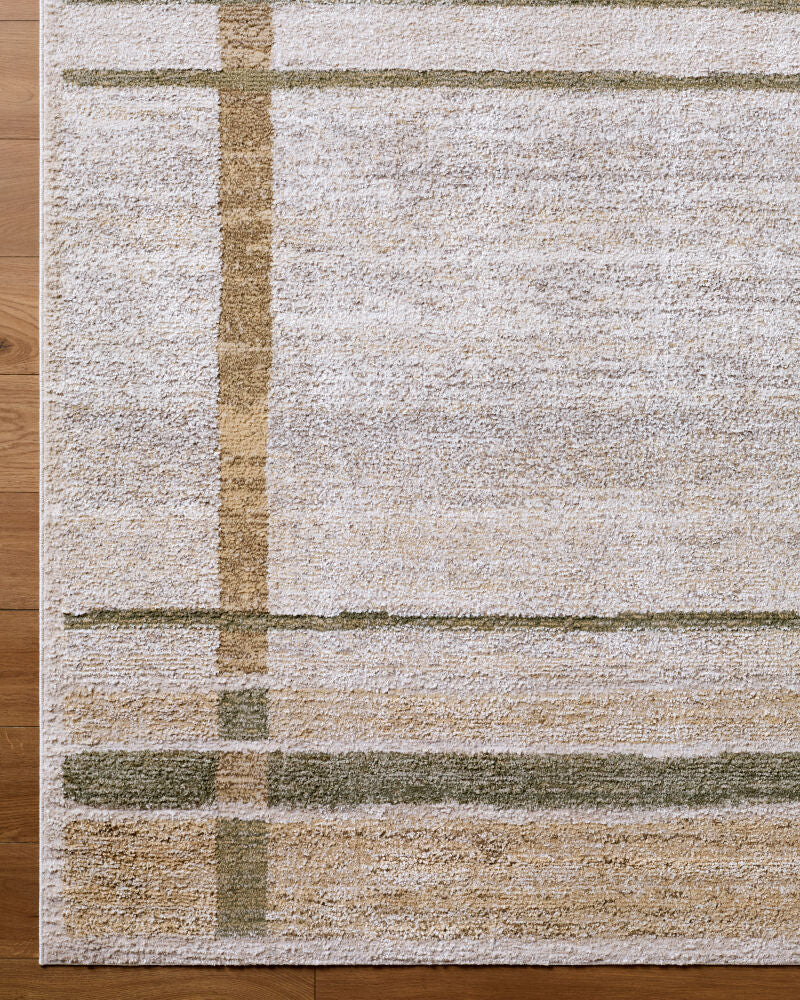 La Luna Dark Brown/Taupe Machine Woven Rug LUU-2314 - overhead