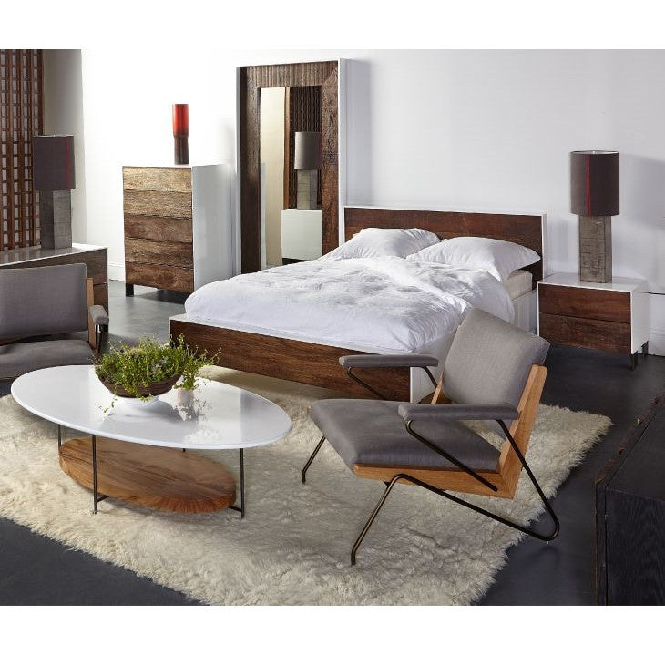 Cardosa Reclaimed Wood + White Lacquer Media Console