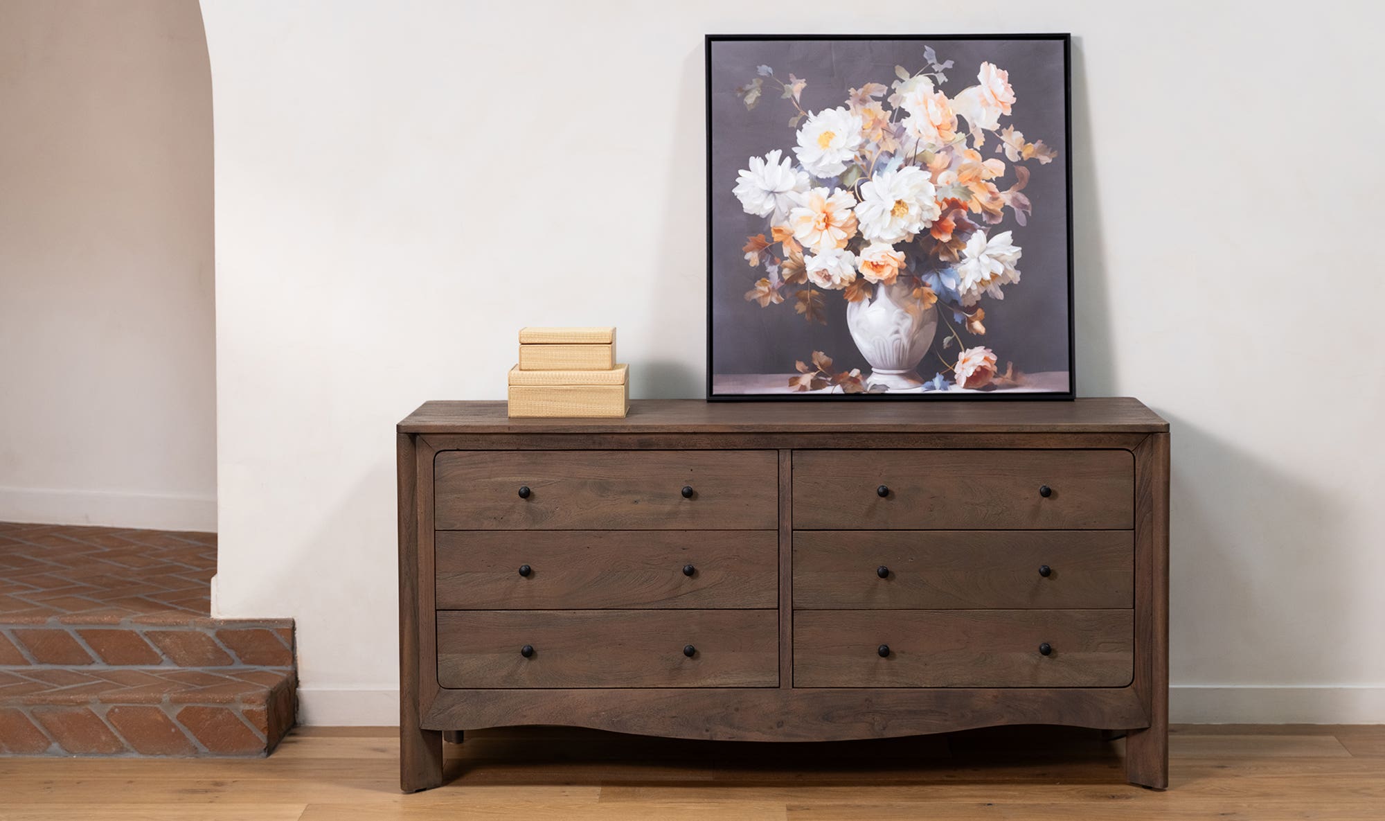 Mabel 6 Drawer Dresser Dark Brown by Moe's Home Collection - view 8