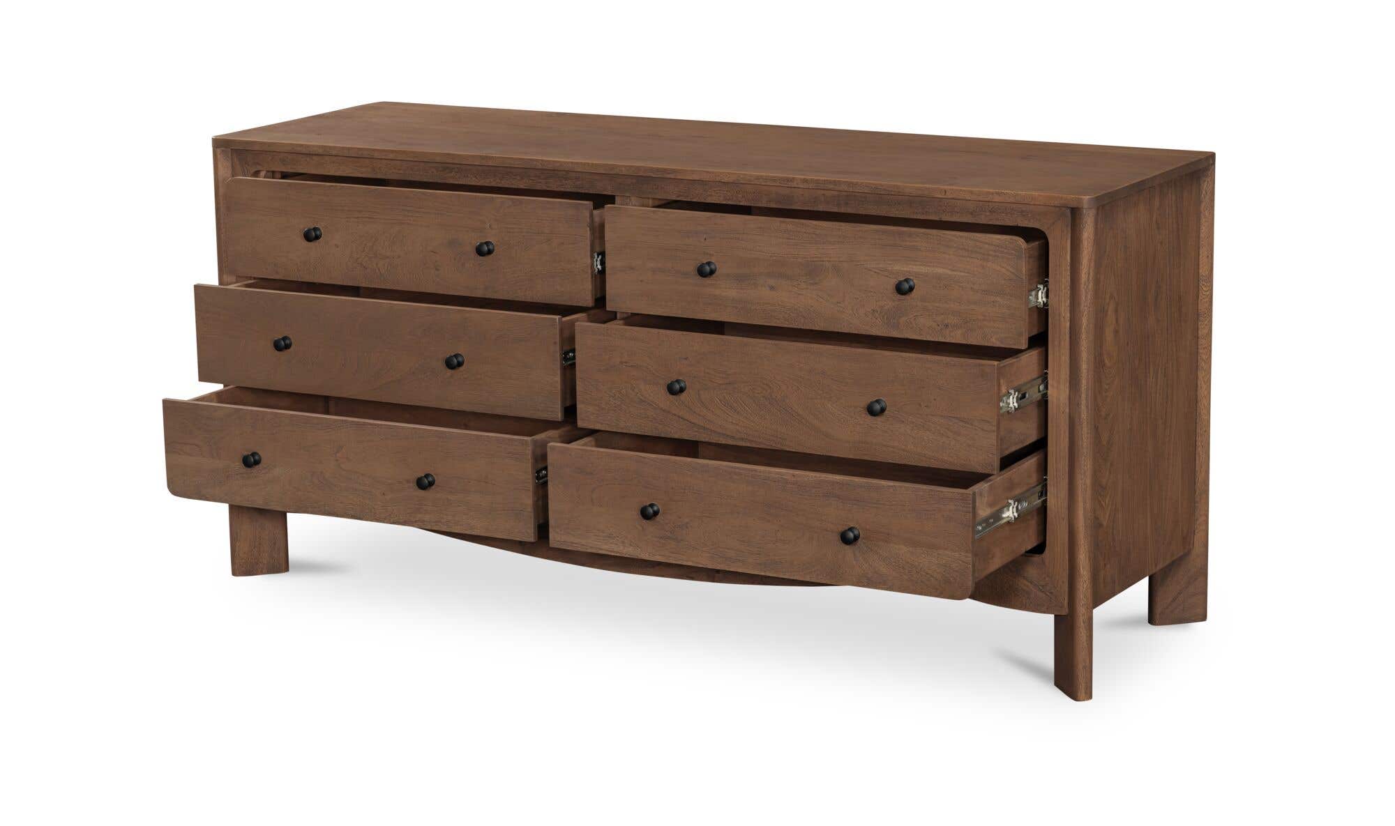 Mabel 6 Drawer Dresser Dark Brown by Moe's Home Collection - view 19