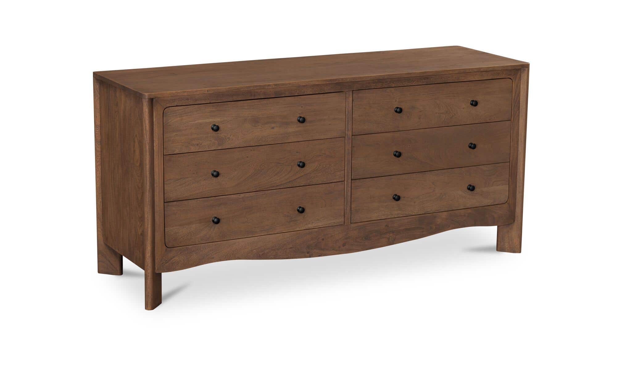 Mabel 6 Drawer Dresser Dark Brown by Moe's Home Collection - view 13