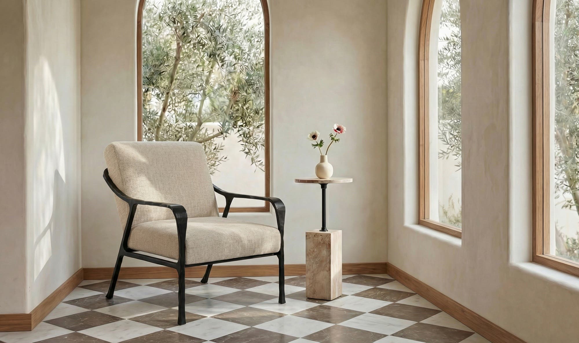 Rowe Accent Chair Beige by Moe's Home Collection - view 4