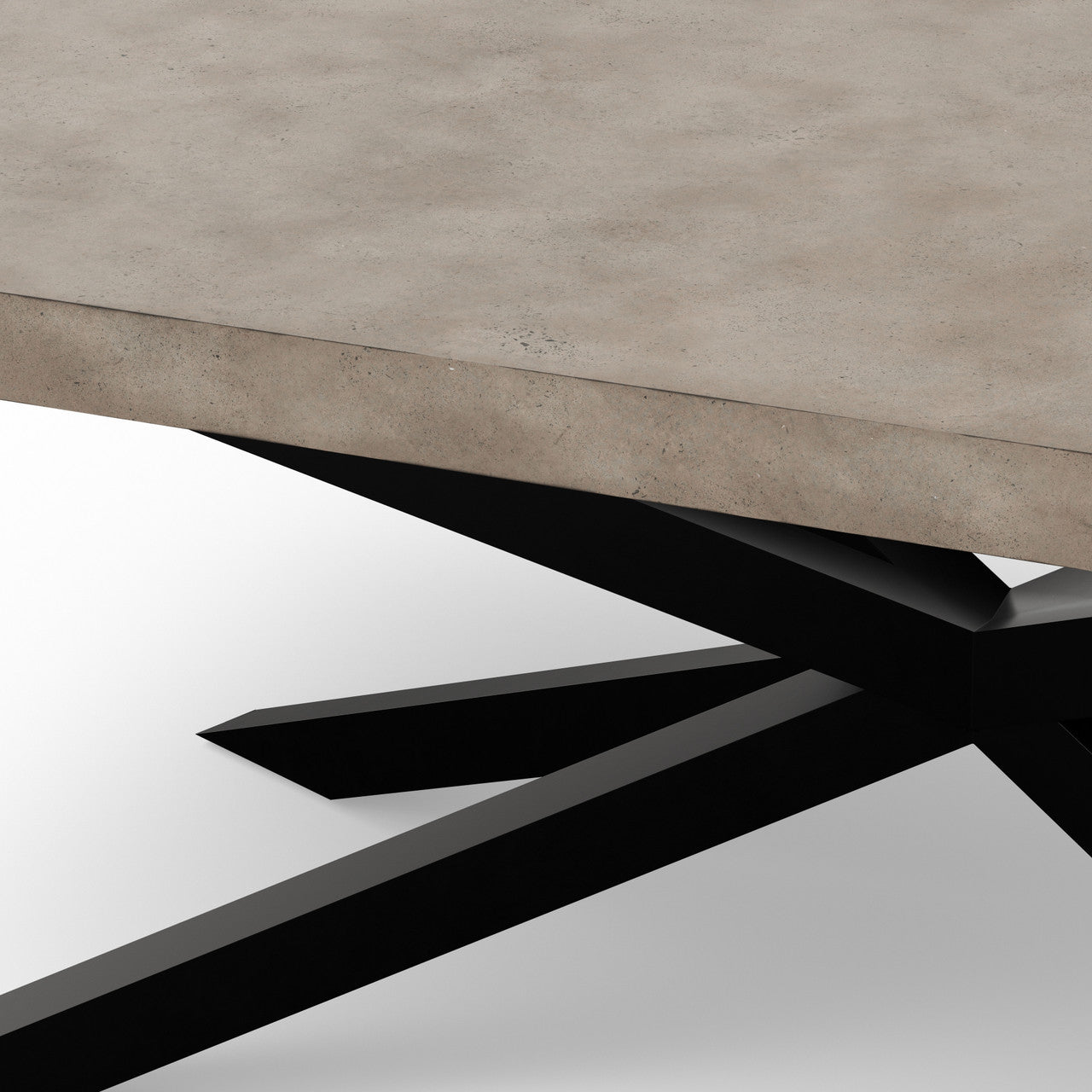 Mixx - Hunter Dining Table - Black Frame - Dark Grey Top