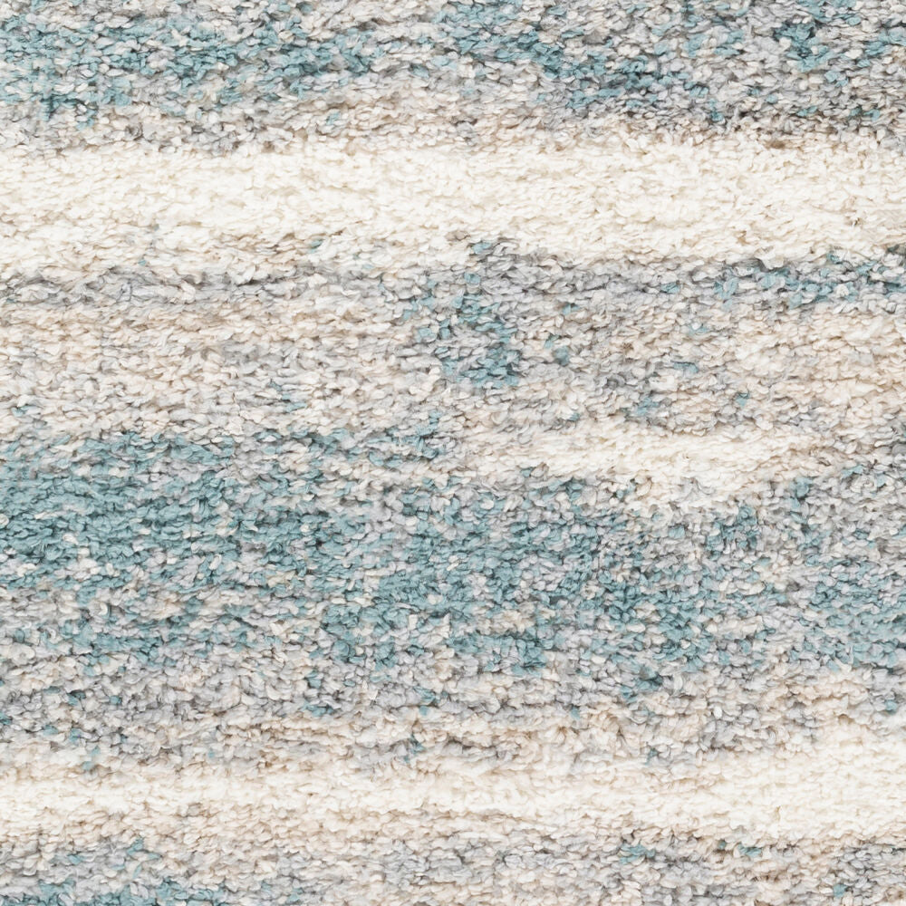 Lyra Shag Blue/Medium Gray Machine Woven Rug - swatch