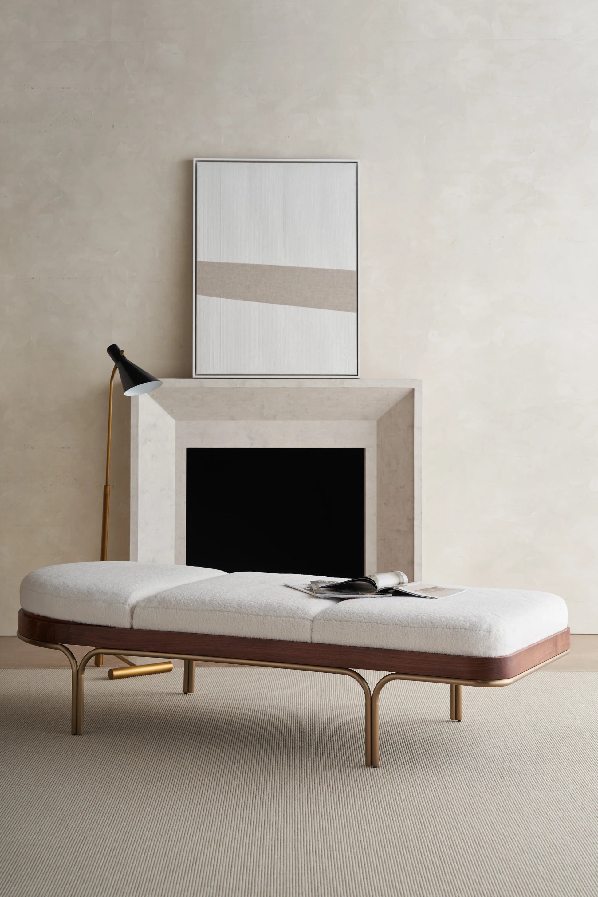 Rhythm Chaise Lucent Bronze Metallic Paint 76" by Caracole - view 2