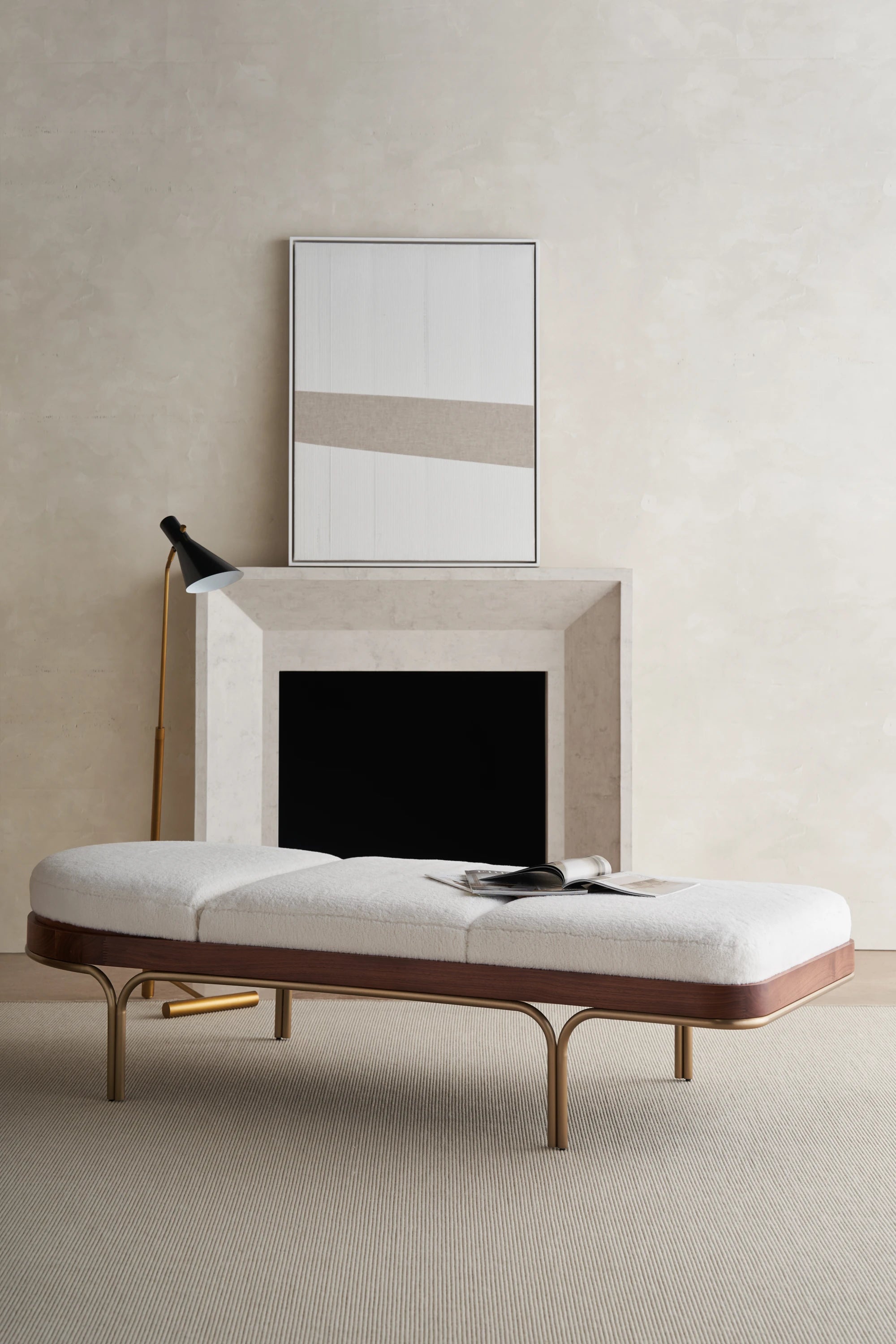Rhythm Chaise Lucent Bronze Metallic Paint 76" by Caracole - view 2