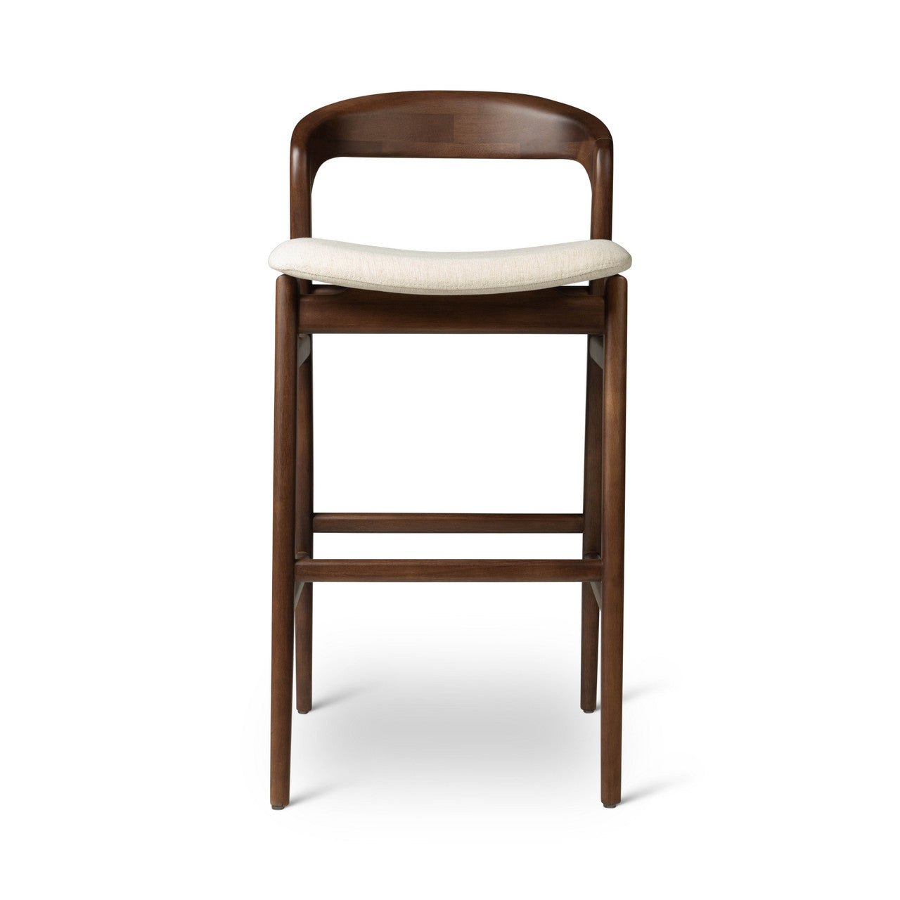 Modern Brazilian - Velma - Bar Stool - Medley Ivory Seat - Nogal Frame