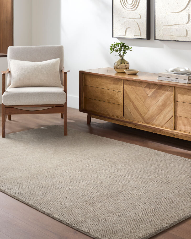 Mystique Gray Handmade Rug M-266 - roomscene