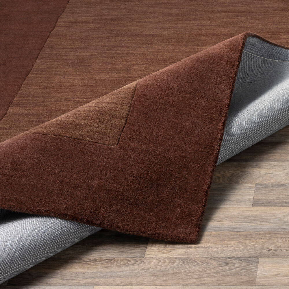 Mystique Dark Brown Handmade Rug - fold