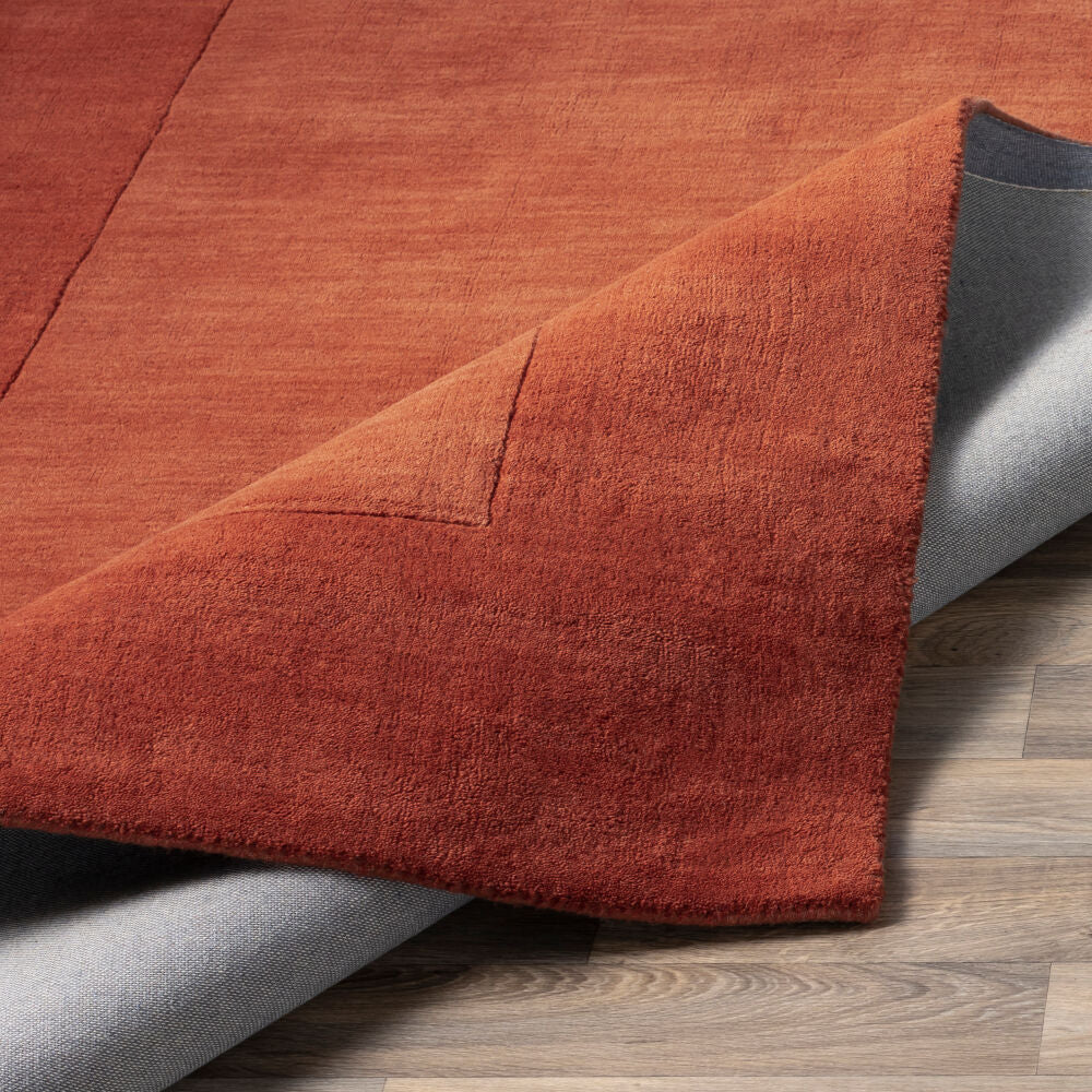 Mystique Rust Handmade Rug - fold
