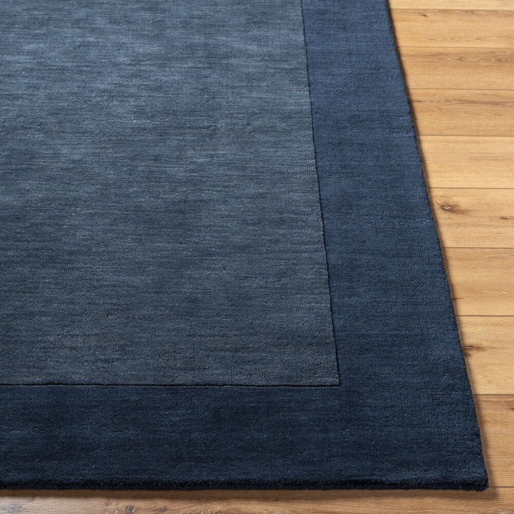 Mystique Ink Blue Handmade Rug - front