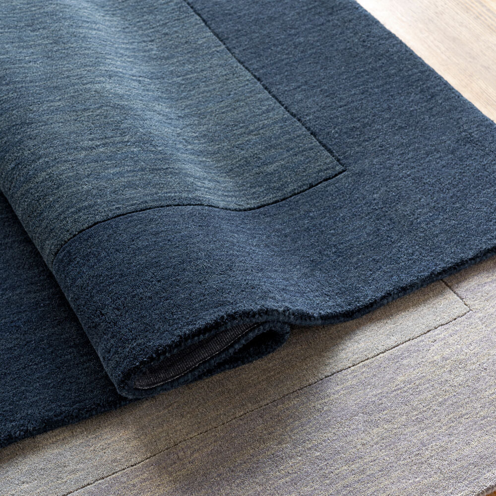 Mystique Ink Blue Handmade Rug - styleshot