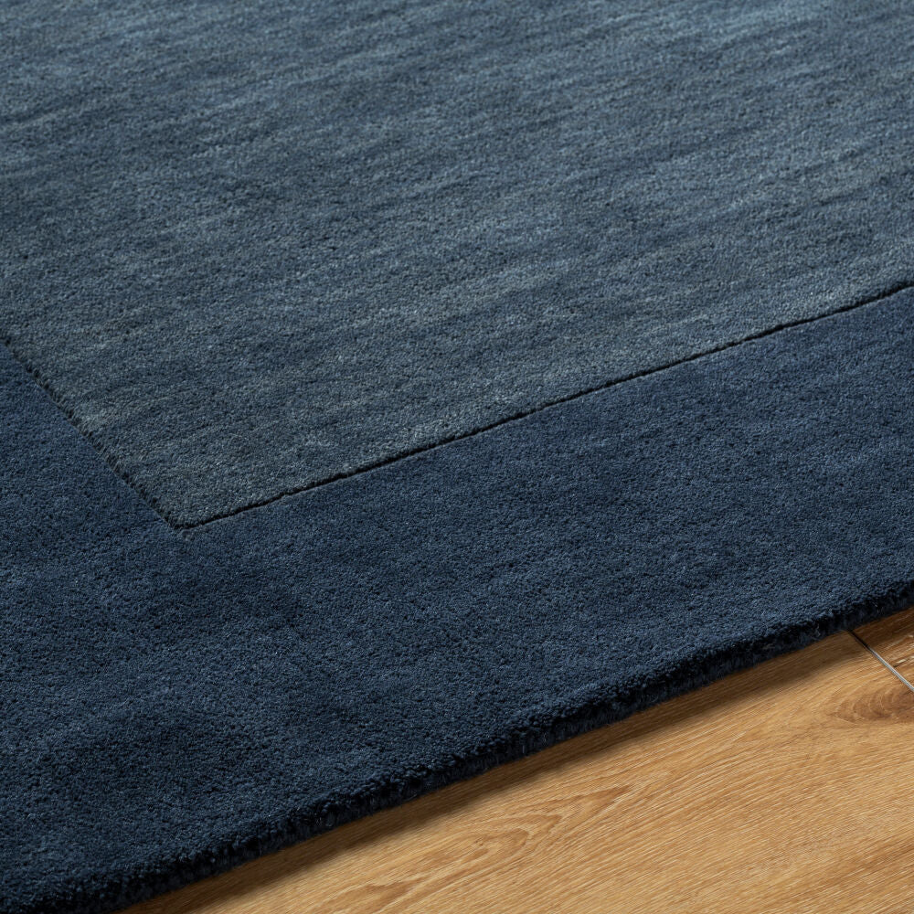 Mystique Ink Blue Handmade Rug - texture