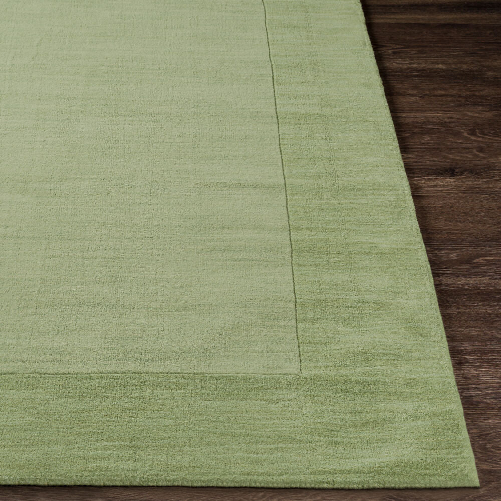 Mystique Medium Green Handmade Rug - front
