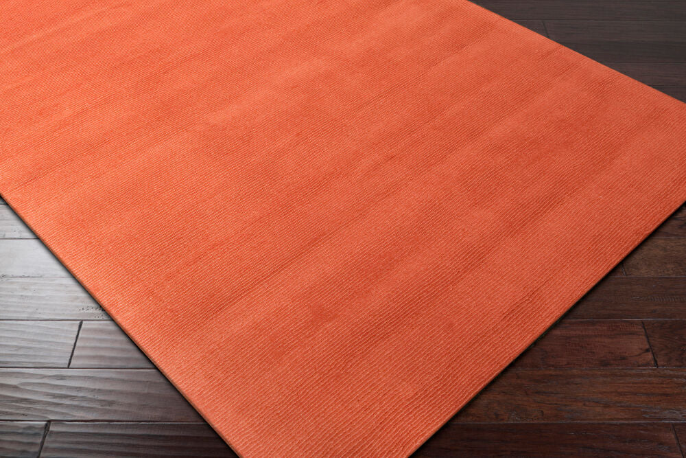 Mystique Burnt Orange Handmade Rug - corner