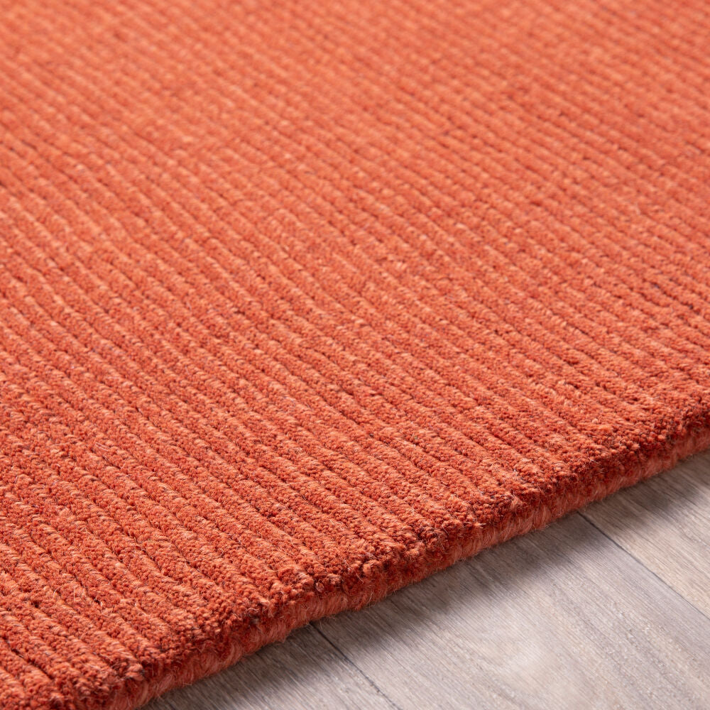 Mystique Burnt Orange Handmade Rug - texture