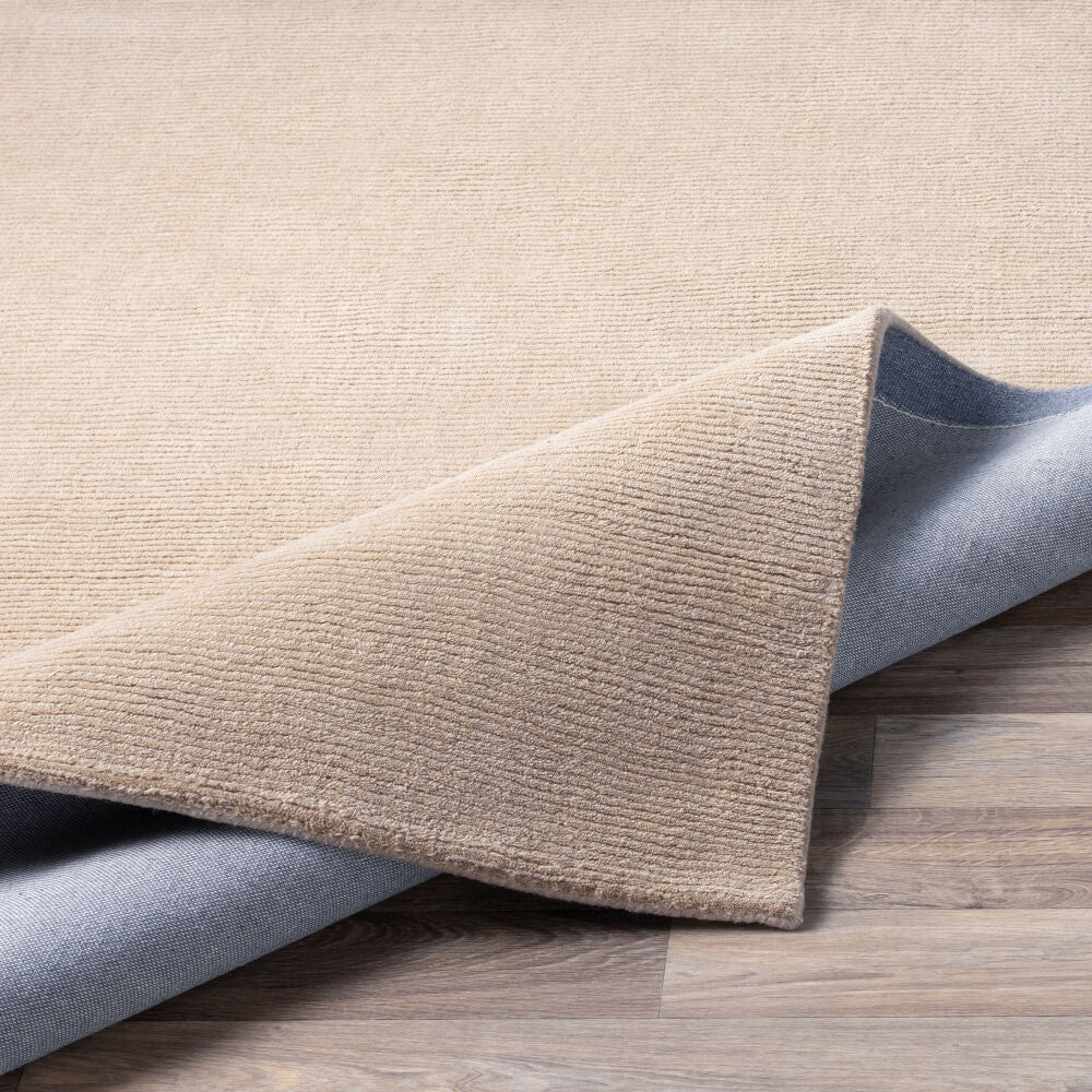 Mystique Tan Handmade Rug - fold