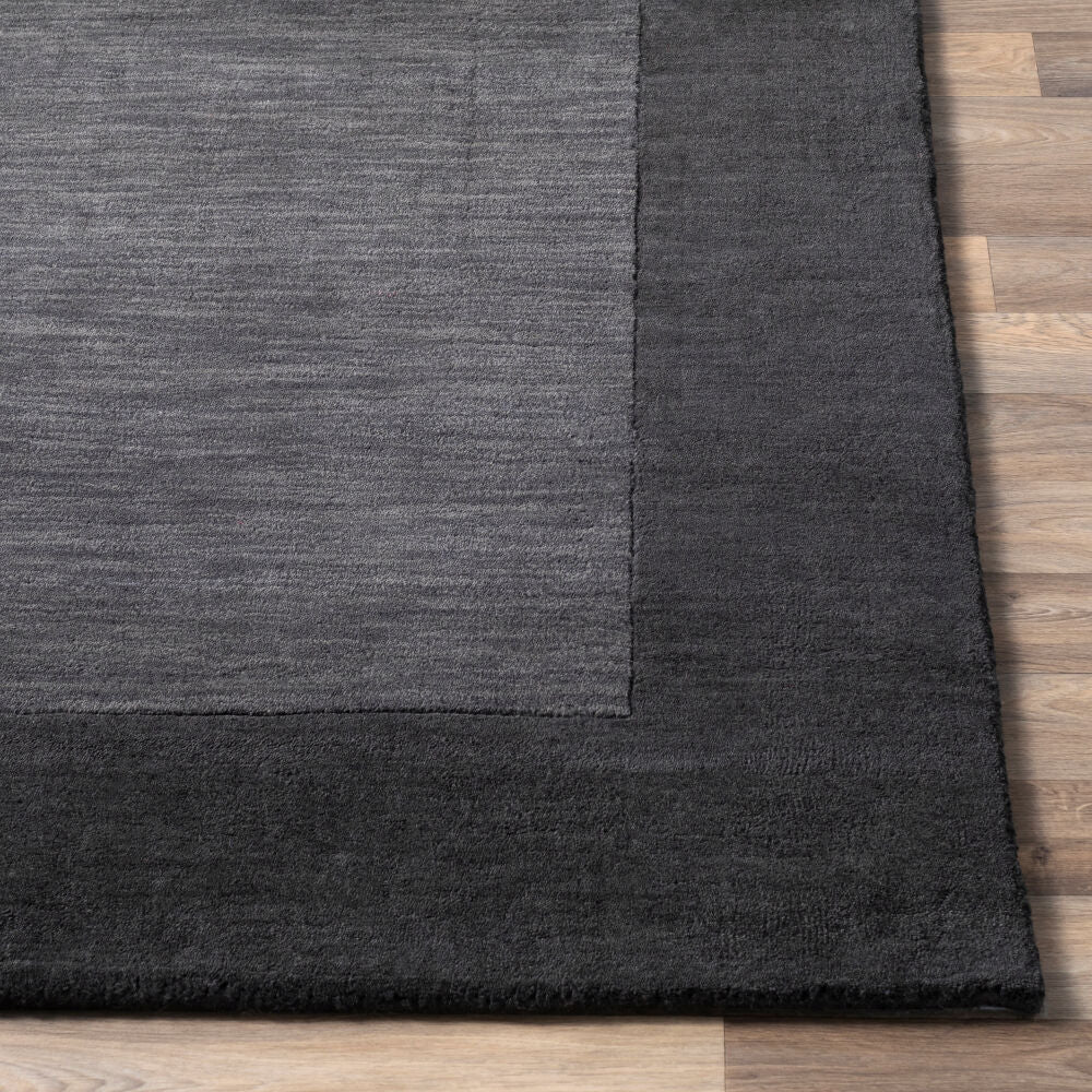 Mystique Black/Charcoal Handmade Rug - front