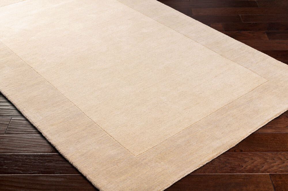 Mystique Beige/Cream Handmade Rug - corner