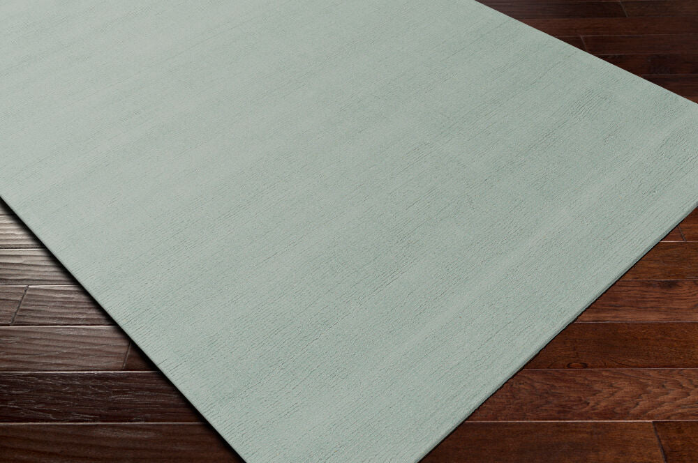 Mystique Dusty Sage Handmade Rug - corner