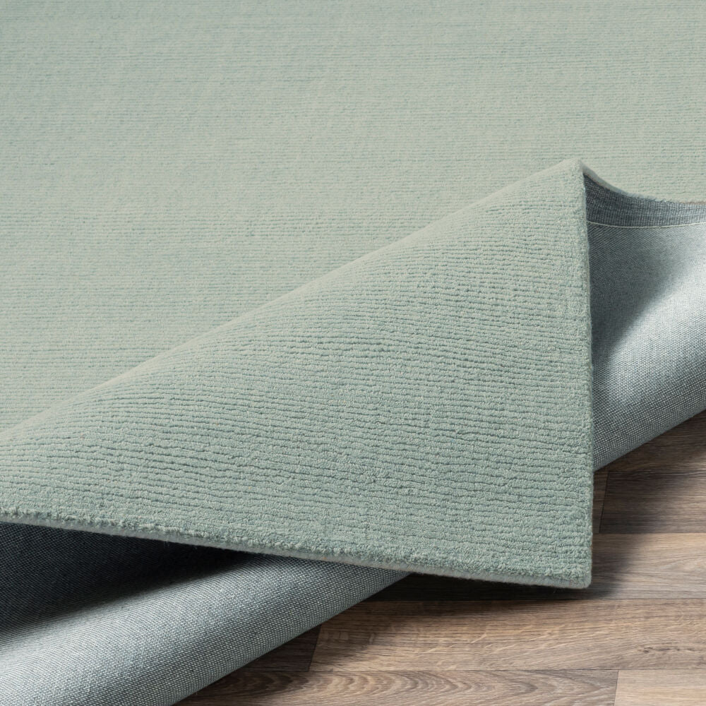 Mystique Dusty Sage Handmade Rug - fold