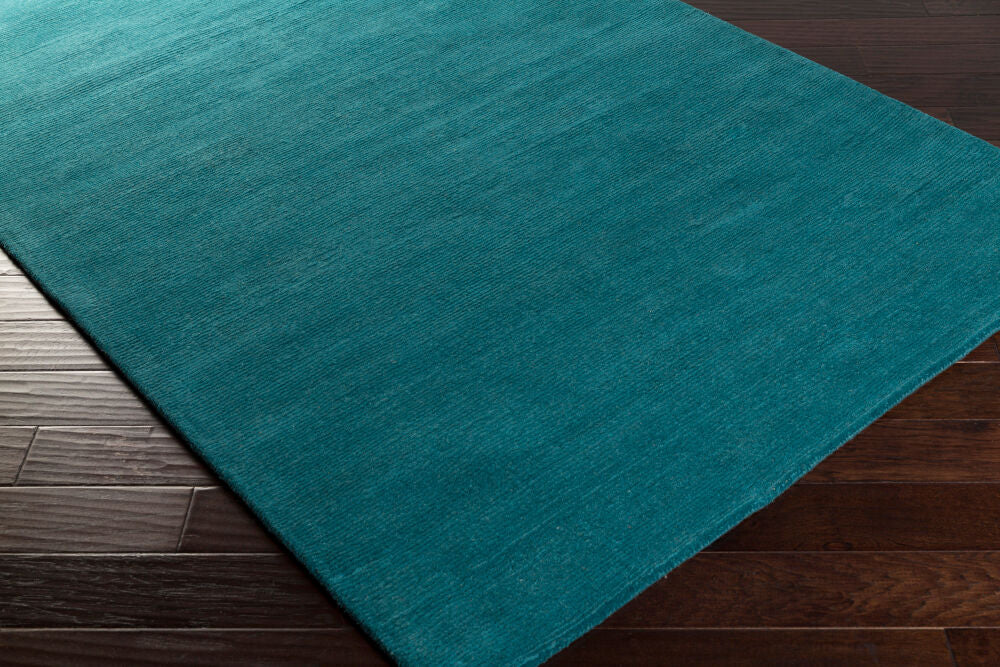 Mystique Deep Teal Handmade Rug - corner