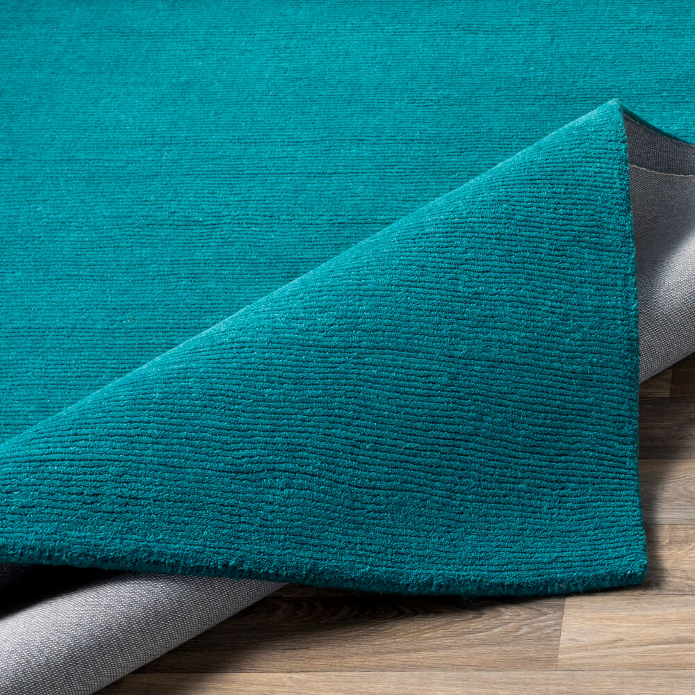 Mystique Deep Teal Handmade Rug - fold