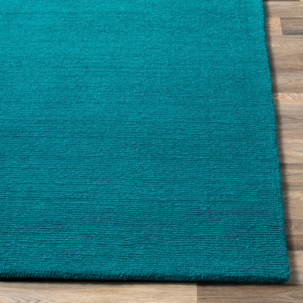 Mystique Deep Teal Handmade Rug - front