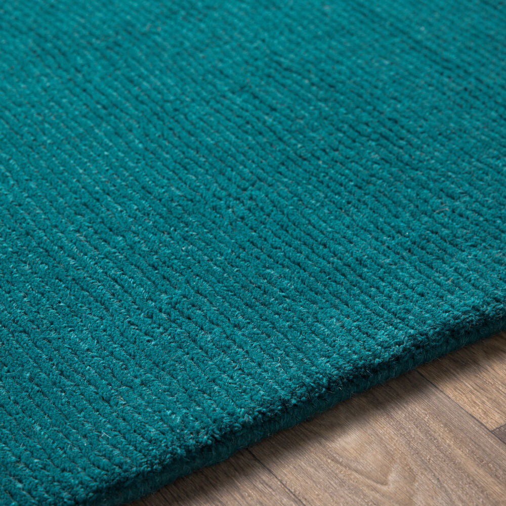 Mystique Deep Teal Handmade Rug - texture