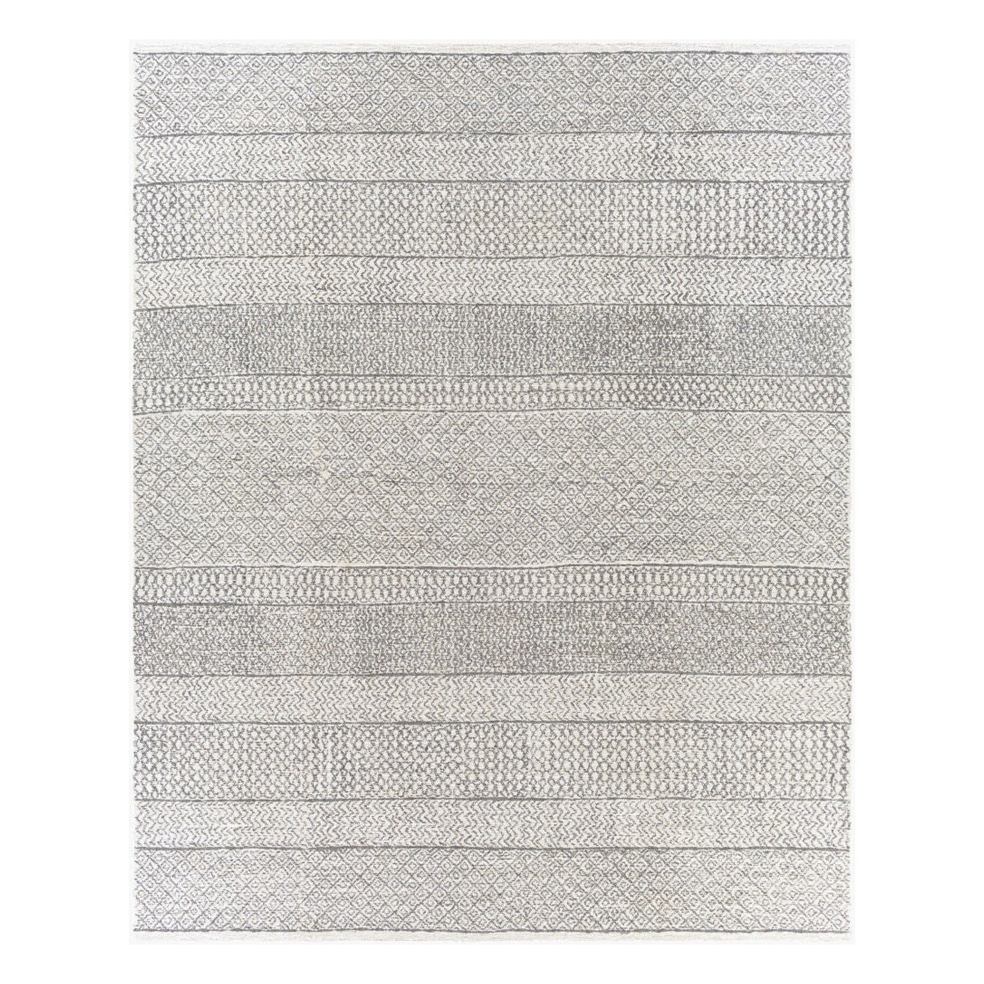Maroc Black/Oatmeal Handmade Rug - 10' x 14'