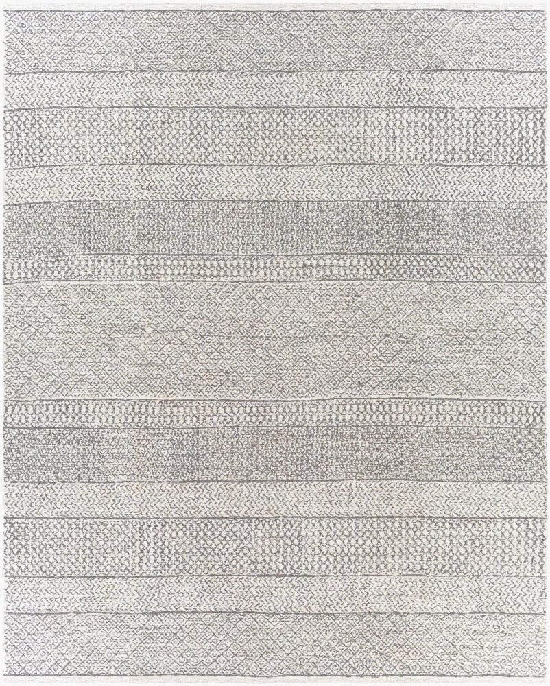 Maroc Black/Oatmeal Handmade Rug - 10' x 14'