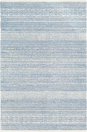 Maroc Dark Blue/Oatmeal Handmade Rug - 10' x 14'