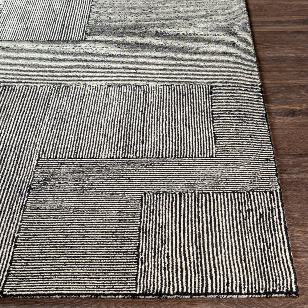 Maroc Black/Cream Handmade Rug MAR-2320 - front