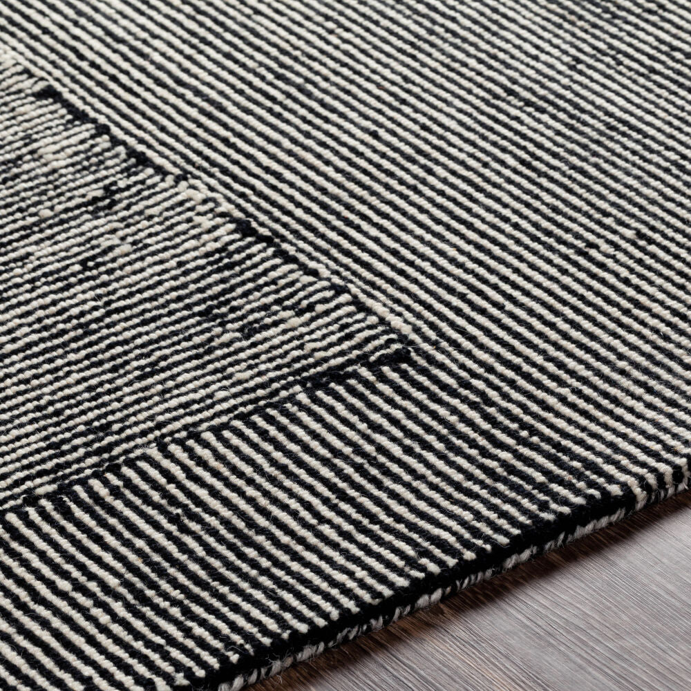 Maroc Black/Cream Handmade Rug MAR-2320 - texture