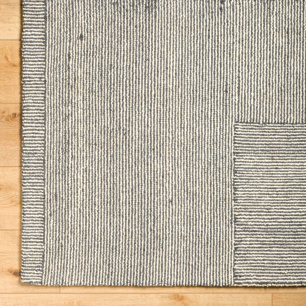 Maroc Cream/Gray Handmade Rug MAR-2328 - overhead