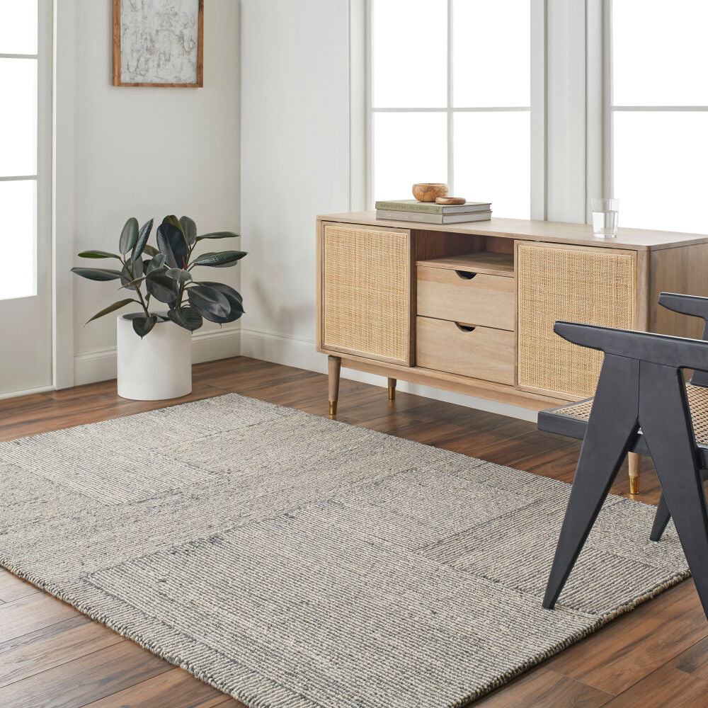Maroc Cream/Gray Handmade Rug MAR-2328 - roomscene