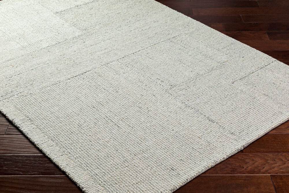Maroc Cream/Medium Gray Handmade Rug MAR-2329 - corner