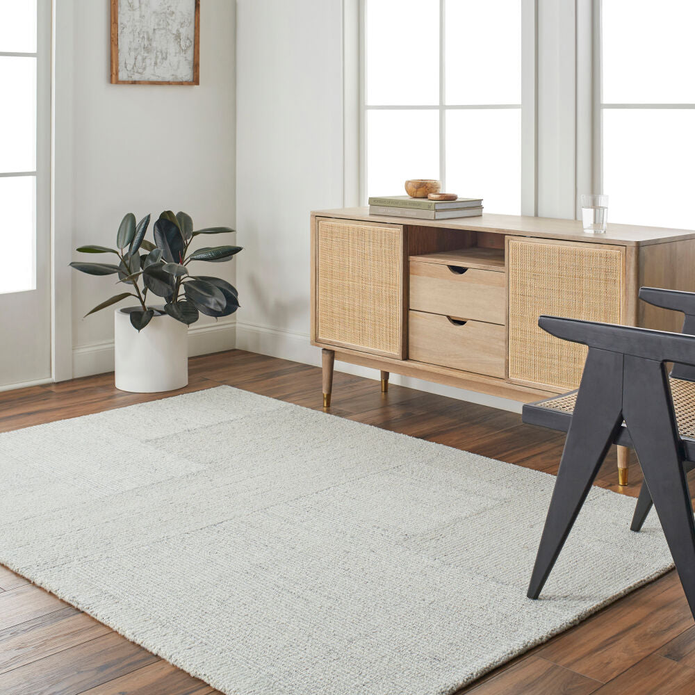 Maroc Cream/Medium Gray Handmade Rug MAR-2329 - roomscene