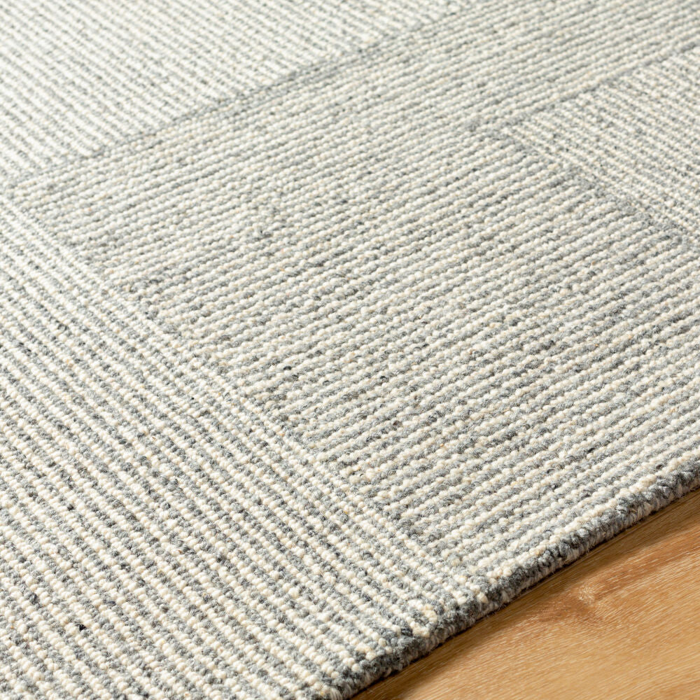 Maroc Cream/Medium Gray Handmade Rug MAR-2329 - texture
