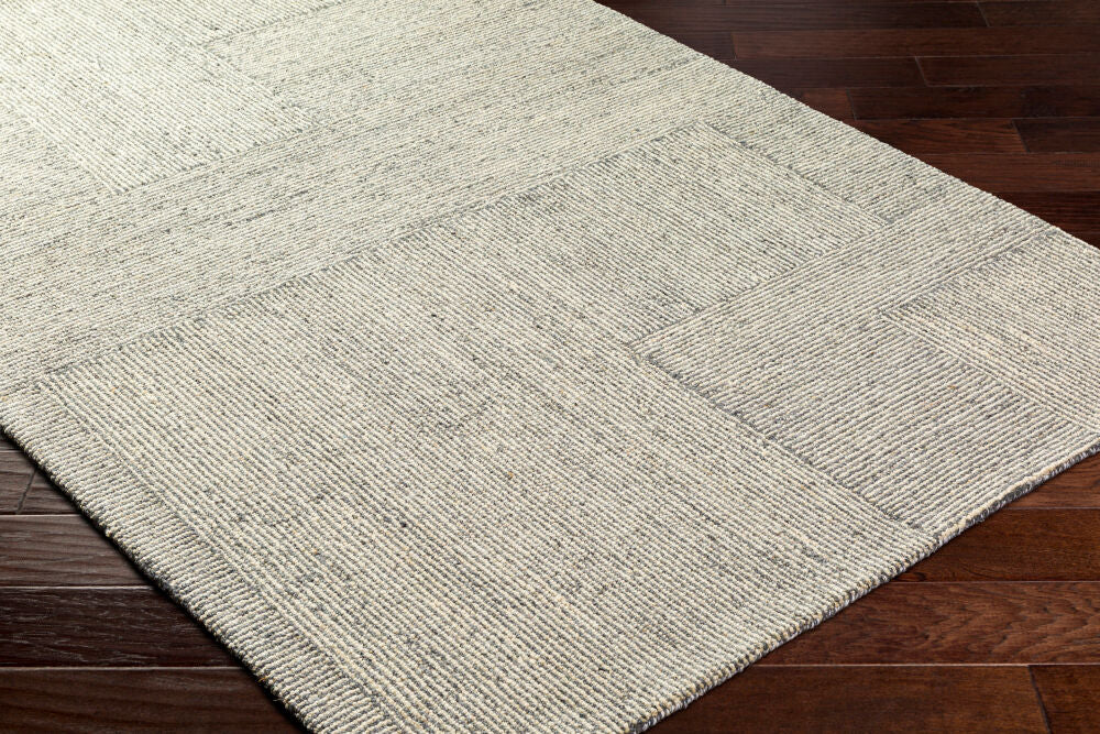 Maroc Cream/Gray Handmade Rug MAR-2330 - corner