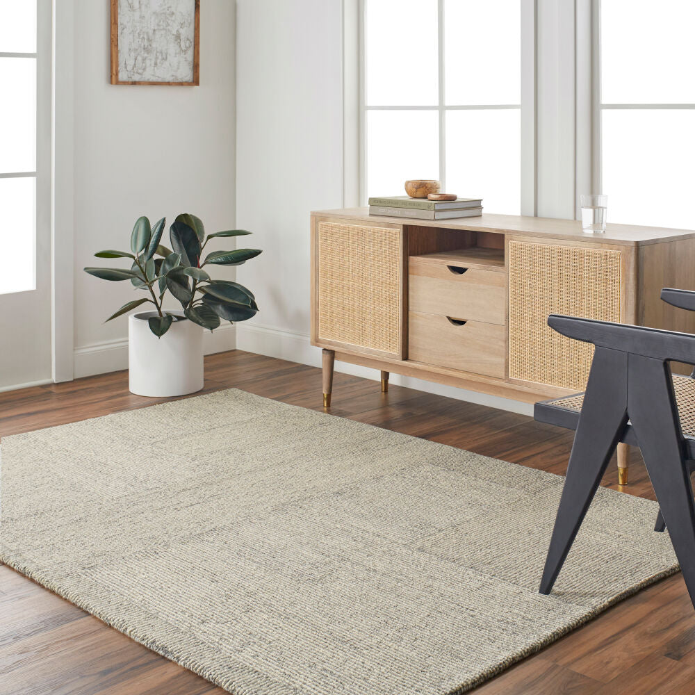 Maroc Cream/Gray Handmade Rug MAR-2330 - roomscene