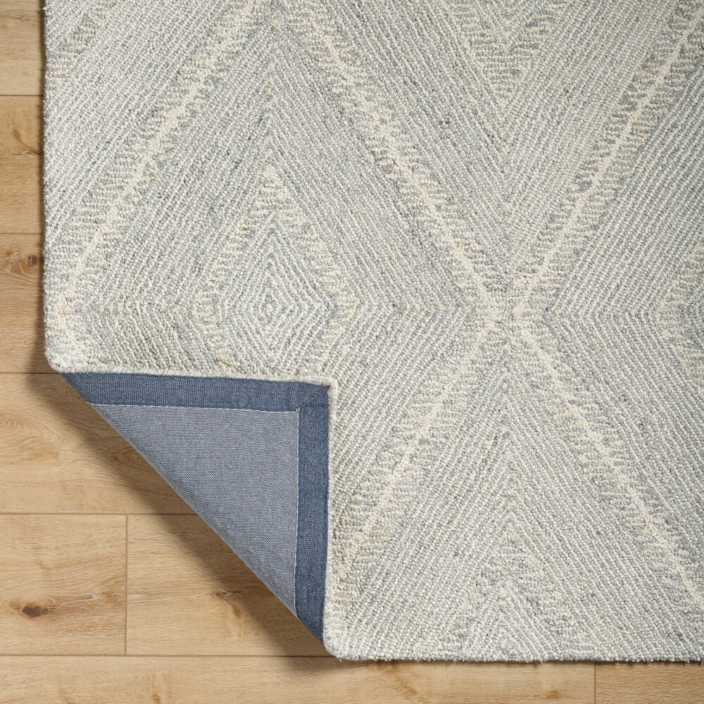 Maroc Cream/Medium Gray Handmade Rug MAR-2332 - fold