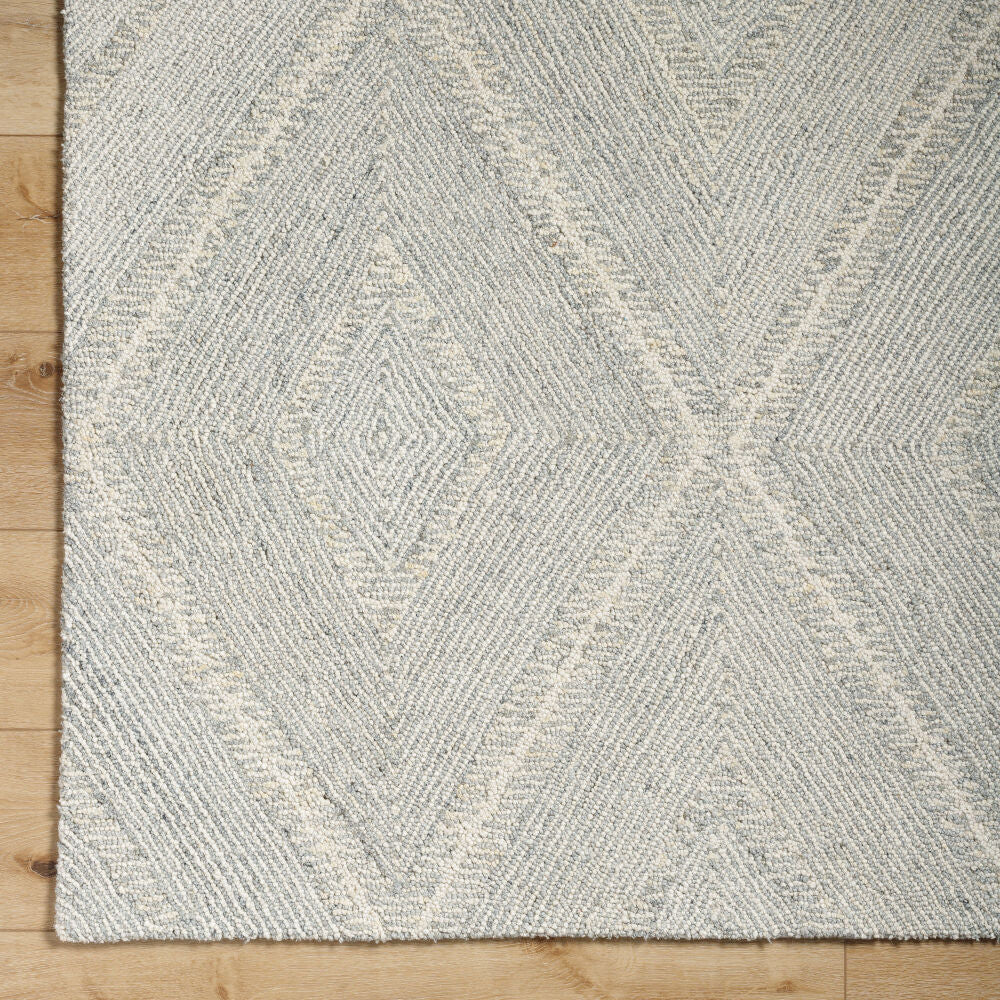 Maroc Cream/Medium Gray Handmade Rug MAR-2332 - overhead