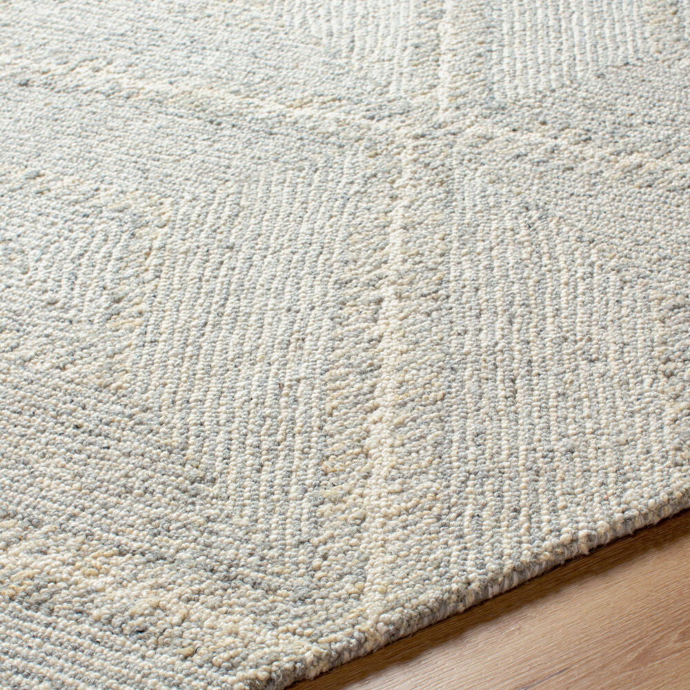 Maroc Cream/Medium Gray Handmade Rug MAR-2332 - texture