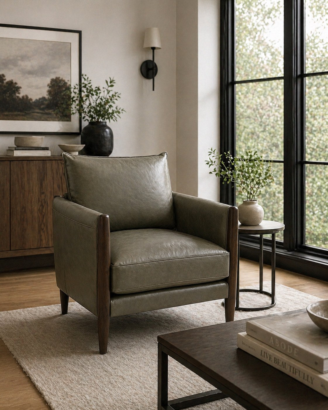 Marcella Chair in Keystone Moss lifestyle image - Keystone Moss Trasitional