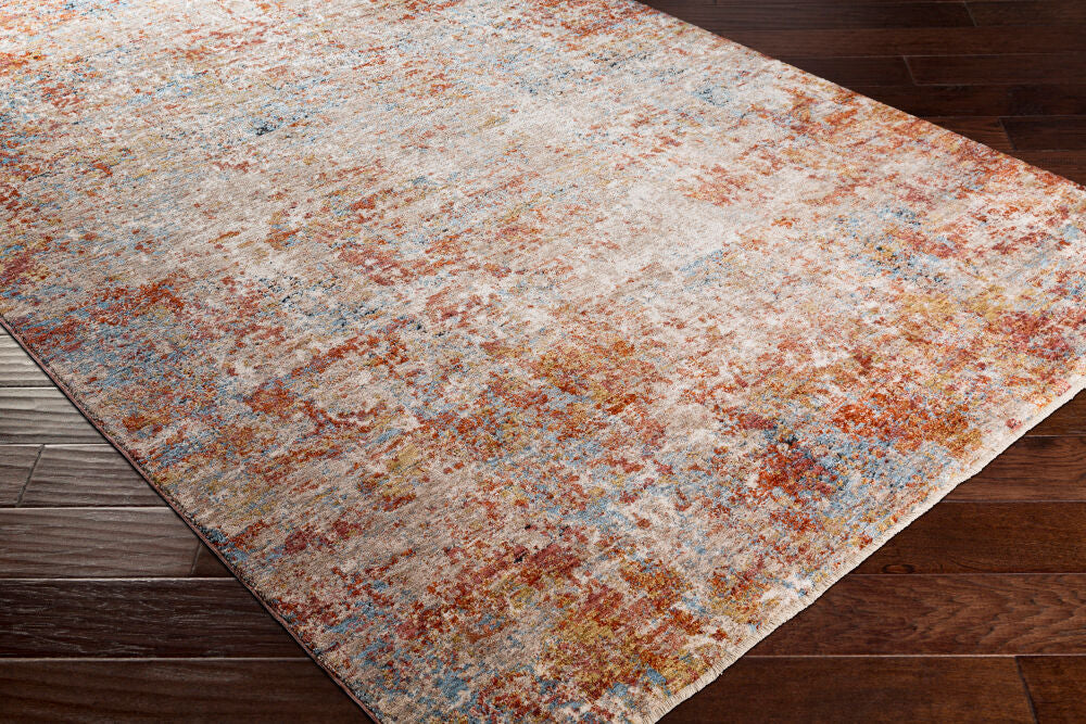 Mirabel Cream/Rust Machine Woven Rug MBE-2300 - corner