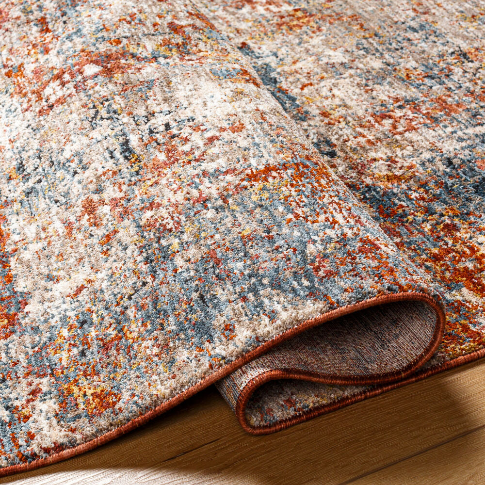 Mirabel Cream/Rust Machine Woven Rug MBE-2300 - fold