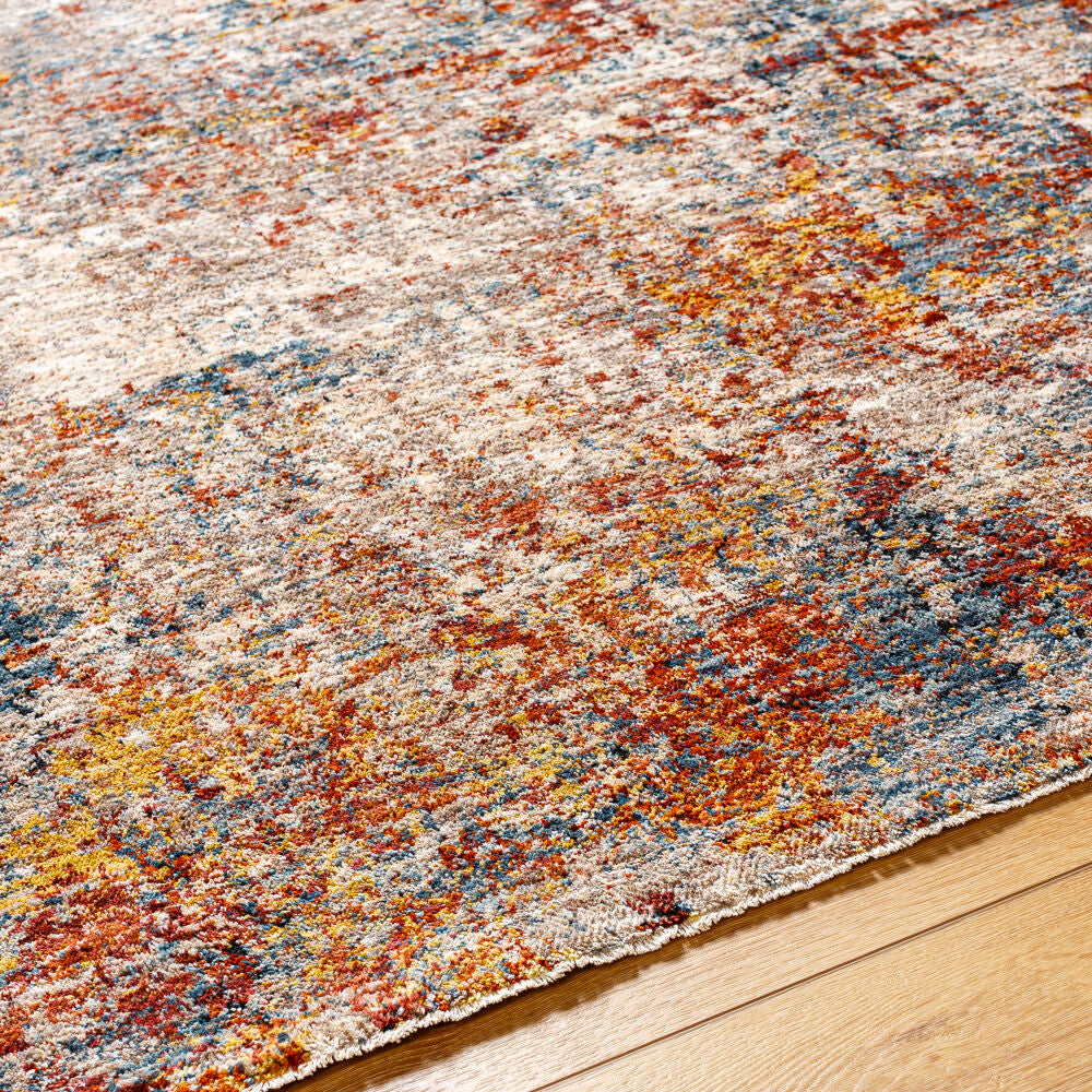 Mirabel Cream/Rust Machine Woven Rug MBE-2300 - texture